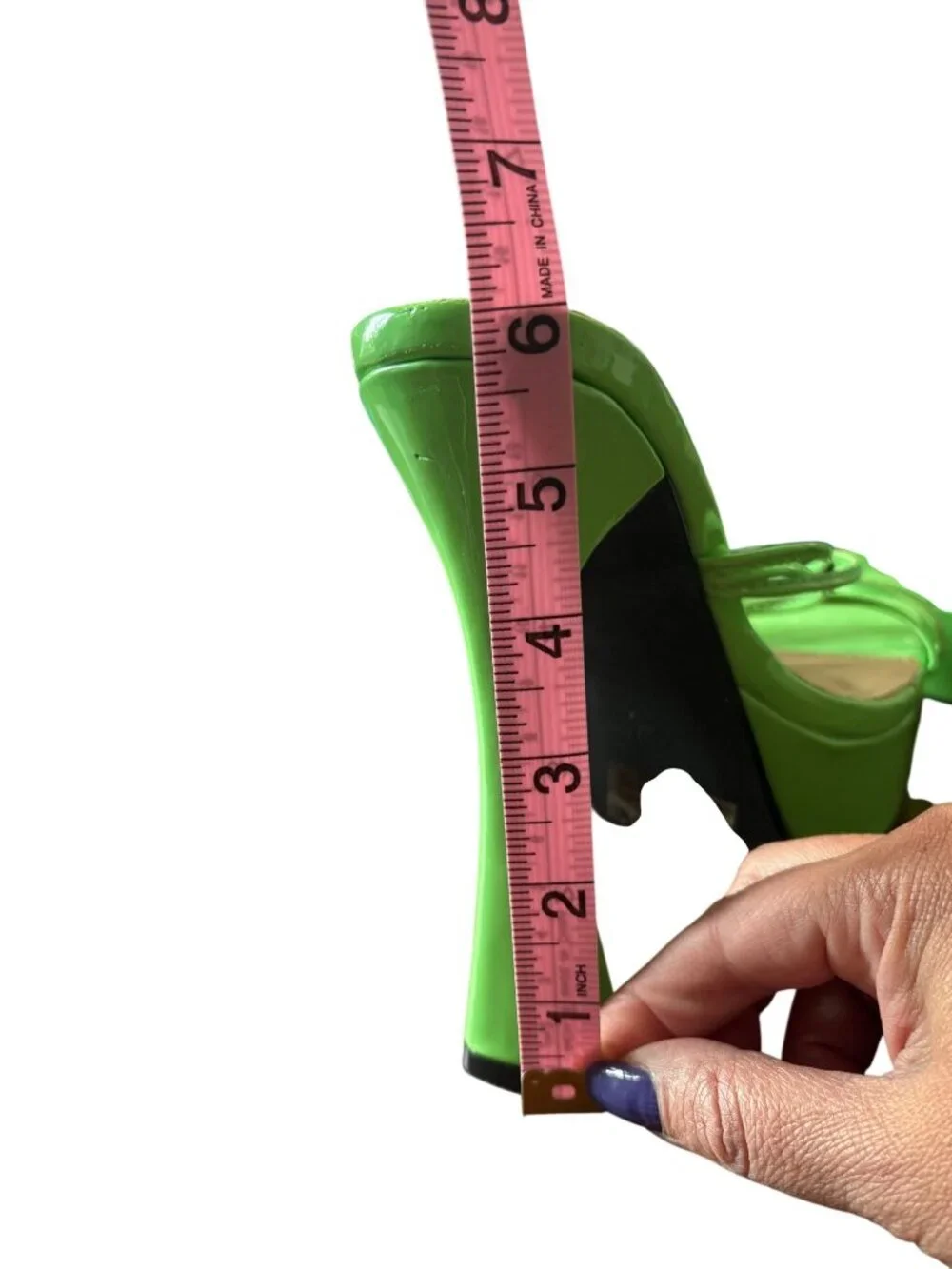 Lemonade Lime Green Patent Platform Strappy Heels Womens 10 Y2K Barbiecore